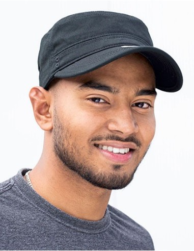 B-BW7018155-Organic Cotton Army Cap Washed